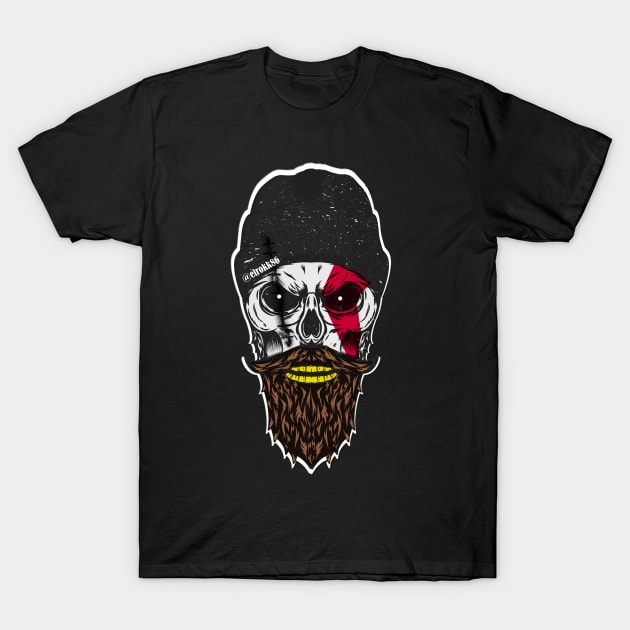 Hipster Kratos T-Shirt by Elrokk86